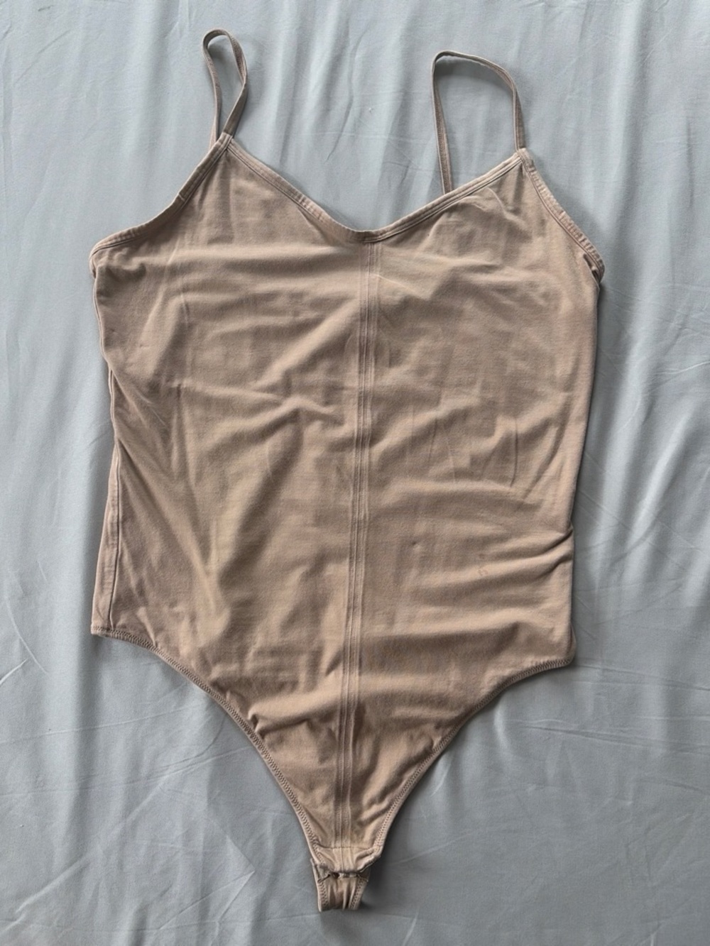 Everlane Mauve-Tan Cotton Blend Tank Bodysuit